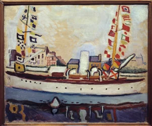 Barco baluarte, siglo XX (óleo sobre lienzo)
