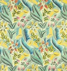 Flores y hojas (gouache sobre papel)