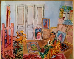 Modelo hindú en el taller, siglo XX (óleo sobre lienzo)