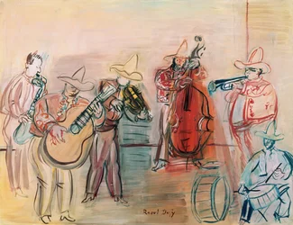 Jazz mexicano (acuarela y gouache sobre papel)