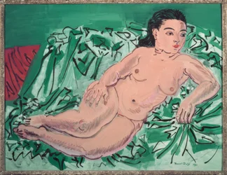 Desnudo en sofá azul (Modelo Rosetti desnudo)