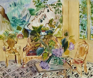 Sunroom Window, Mountain View (óleo sobre lienzo)