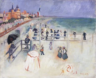 La playa de Sainte-Adress; La Plage de Sainte-Adress, c.1905 (óleo sobre lienzo)