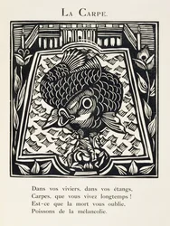 La carpa, ilustración de "El bestiario o procesión de Orfeo".