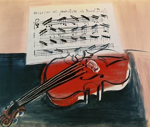 El violín rojo, c.1948 (óleo sobre lienzo)
