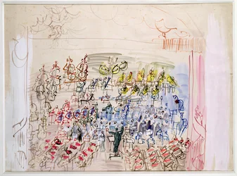 La Orquesta Sinfónica (acuarela sobre papel)