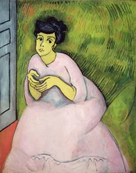 La mujer de rosa