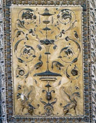 Estucos de pilares, decoración según dibujo de Rafael, de las logias del Palacio Apostólico en el Vaticano