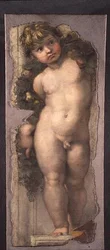 Putto con festón