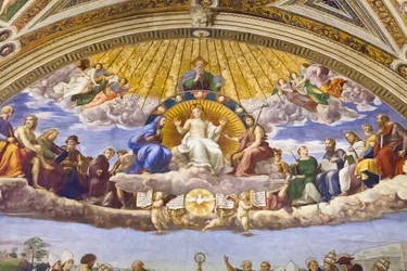Disputación del Santísimo Sacramento, detalle, c.1501-1520 (fresco)