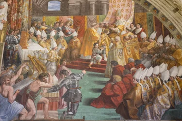 La coronación de Carlomagno, Estancia del Incendio del Borgo
