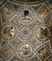 Techo en la Stanza della Segnatura, ca. 1510-1511