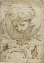 Joven sentado escribiendo en un libro