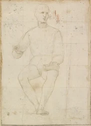 Estudio de un hombre sentado