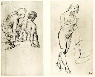 Estudio de una figura orando