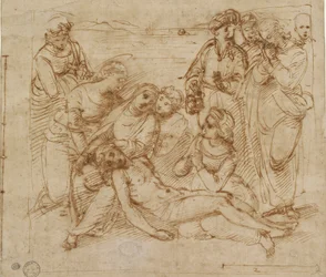 El lamento (estudio para el Entierro de Cristo), principios del siglo XVI