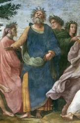 El Parnaso (detalle) Fresco en la Stanza della Segnatura, ca 1510-1511