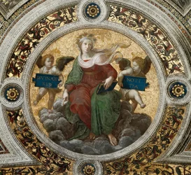 Teología. Fresco en el techo de la Stanza della Segnatura, ca 1510-1511