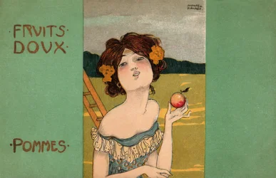 Recogida de manzanas, c.1900 (ilustración)