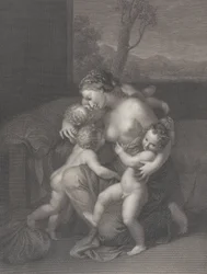 Caridad con tres niños pequeños, 1795