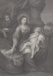 La Sagrada Familia, con el Niño Jesús dormido en el regazo de la Virgen, 1786