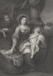 La Sagrada Familia, con el Niño Jesús Dormido en el Regazo de la Virgen, ca. 1778-86