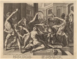 Dalila cortando el cabello de Sansón, 1589