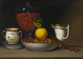 Naturaleza muerta - Fresas, nueces, c.1822