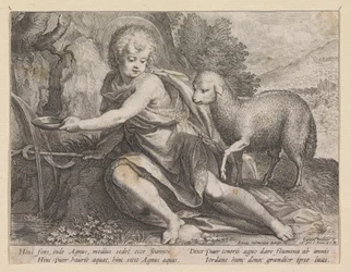 Juan el Bautista de joven junto a un pozo