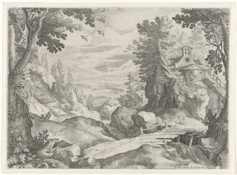 paisaje con una capilla