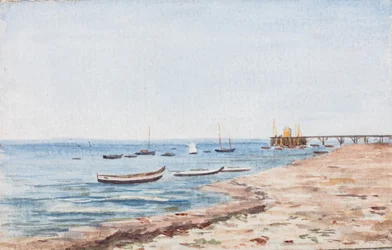 Playa de Arcachon (acuarela)