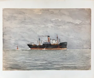 Carga en el estuario de la Gironda (gouache)