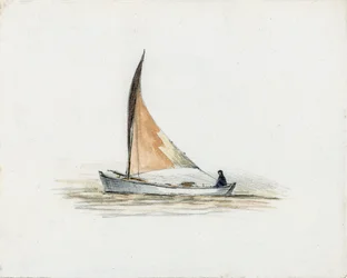 Filadière en el estuario de la Gironda (gouache, carboncillo y lápiz sobre papel)