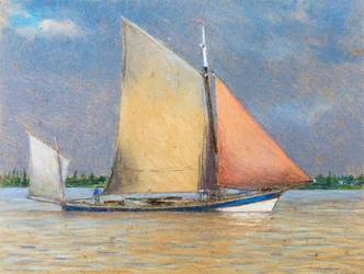 Filadière en el estuario de la Gironda (pastel sobre papel)