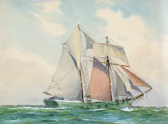 Goelette (gouache sobre papel)