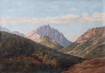 Paisaje, montañas (óleo sobre lienzo)