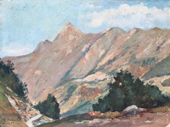 Paisaje de montaña en los Pirineos