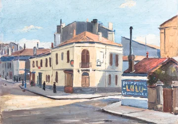 Rue a Bordeaux (óleo sobre madera)