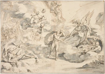 Eolo obedeciendo la orden de Juno para crear una tormenta, c.1683-84