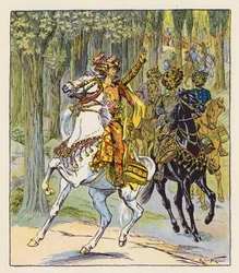 Les Mille et Une Nuits / Las mil y una noches (litografía en color)