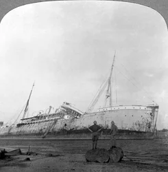 Crucero alemán hundido frente a Dar es Salaam, Tanzania, Primera Guerra Mundial, 1914-1918