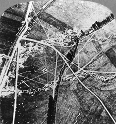 La Línea Hindenburg desde 8000 pies, Francia, Primera Guerra Mundial, c1916-c1918