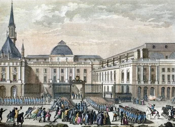 Bailly en el Parlamento de París. 1794-1804 (grabado)