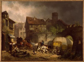 Escena de pueblo suabo