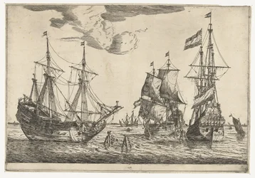 Tres veleros amarrados Trece escenas con barcos (título de la serie)