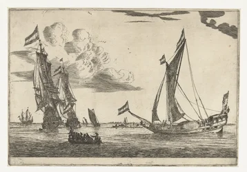 Dos buques de guerra y un yate Trece escenas con barcos (título de la serie)