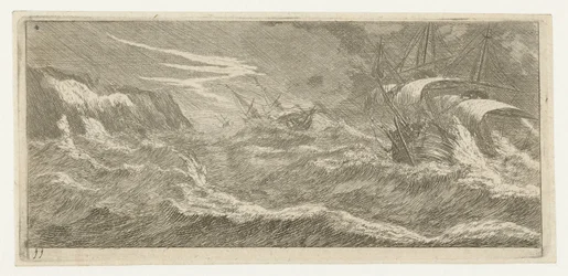 Barcos de vela en una tormenta de mar Varios Embarquements et autre Faicts (título de la serie) Varias embarcaciones y similares (título de la serie)