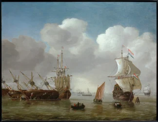 Escena portuaria holandesa
