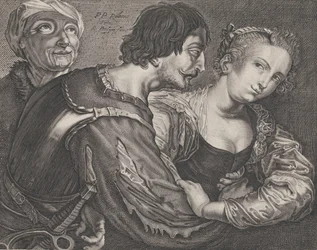 La alcahueta: una anciana, un soldado y una mujer, ca. 1635-68
