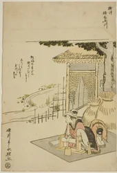 El río de las joyas en Settsu (Settsu Toi no Tamagawa), de una serie sin título de Seis ríos de joyas